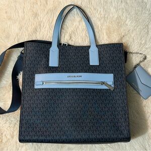 Michael Kors Light Blue Kenly Messenger Bag